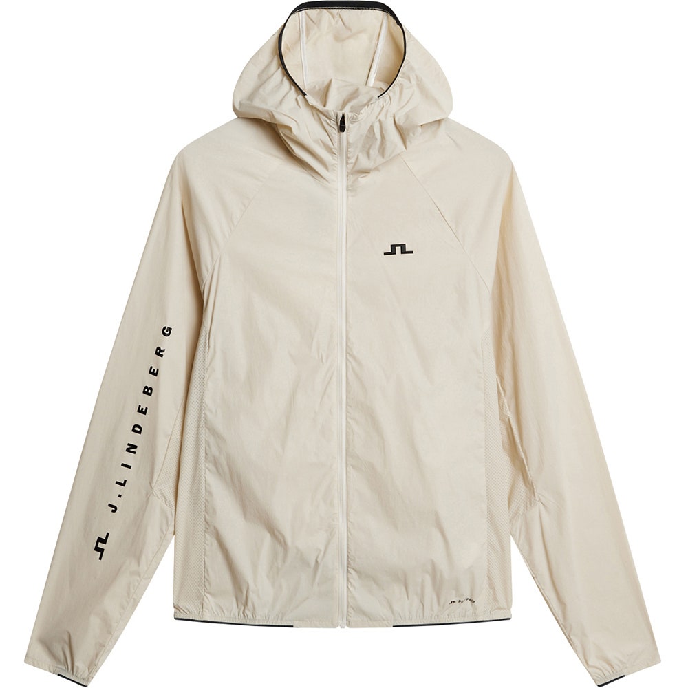 J.Lindeberg Golf Jacket - Merrick Windblock Hoodie FZ - Moonbeam SS26