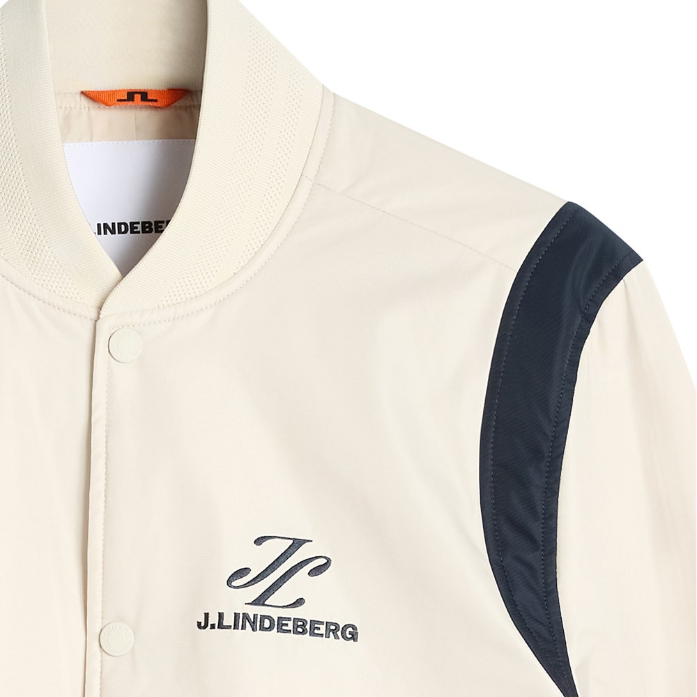 J.Lindeberg Golf Jacket - Montana Padded Bomber - Moonbeam AW26