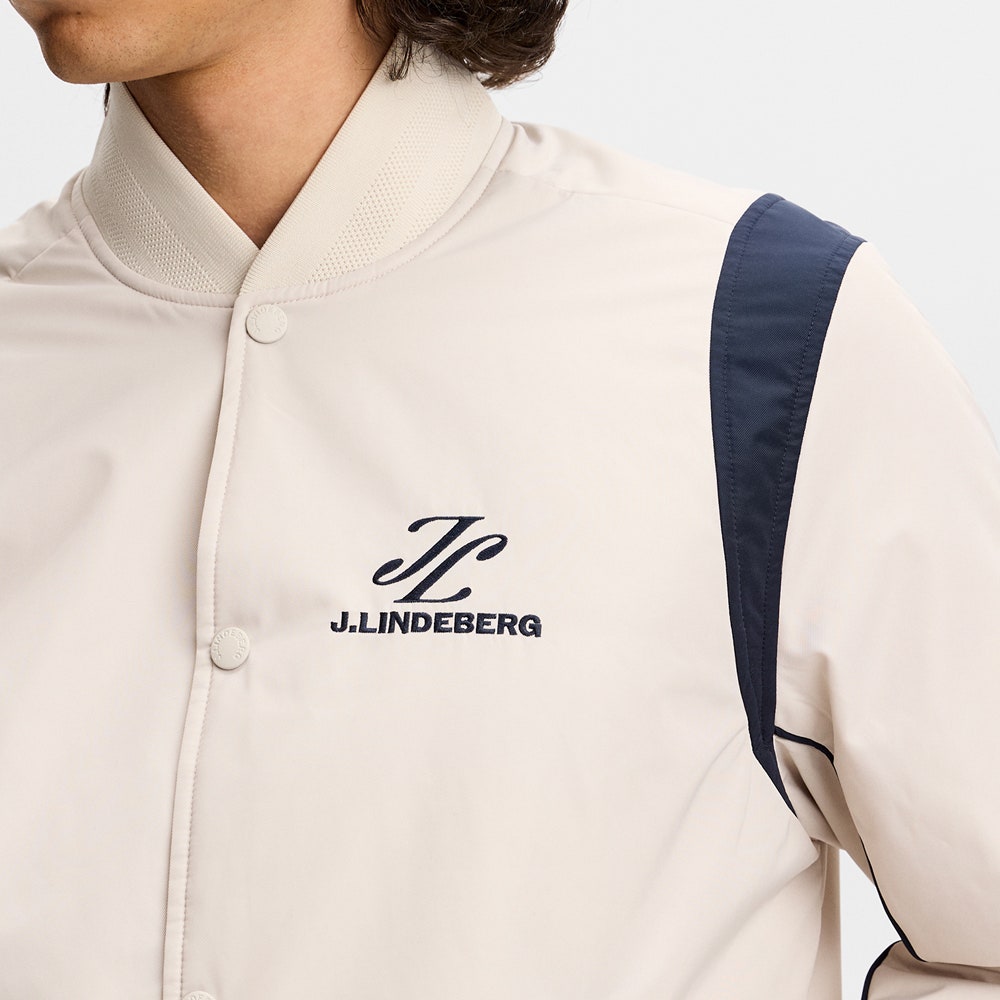 J.Lindeberg Golf Jacket - Montana Padded Bomber - Moonbeam AW26