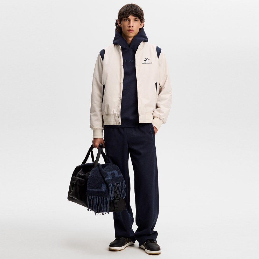 J.Lindeberg Golf Jacket - Montana Padded Bomber - Moonbeam AW26