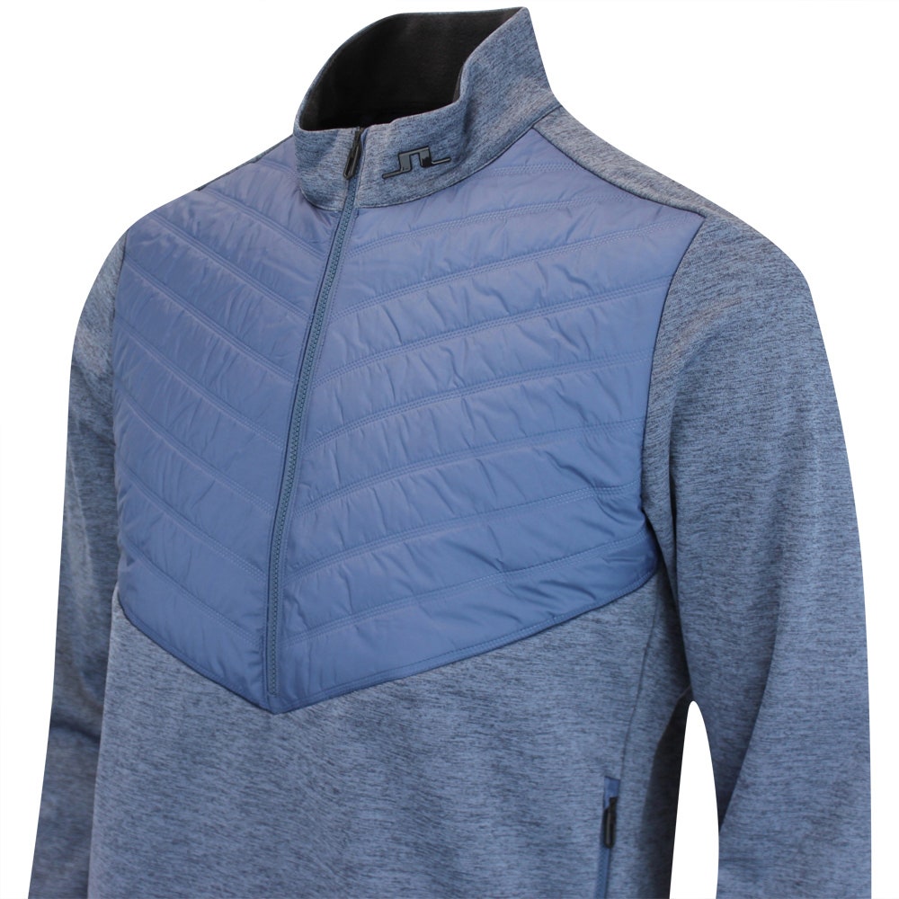 J.Lindeberg Golf Jacket - Raph Quilt Hybrid HZ - V Indigo Mel. AW25