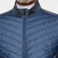J.Lindeberg Golf Jacket - Raph Quilt Hybrid HZ - V Indigo Mel. AW25