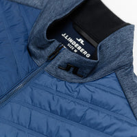 J.Lindeberg Golf Jacket - Raph Quilt Hybrid HZ - V Indigo Mel. AW25