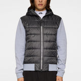 J.Lindeberg Golf Jacket - Seth Hybrid Hoodie FZ - Mid Grey Mel. PS26
