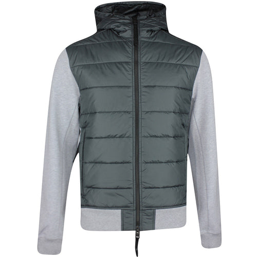 J.Lindeberg Golf Jacket - Seth Hybrid Hoodie FZ - Mid Grey Mel. PS26