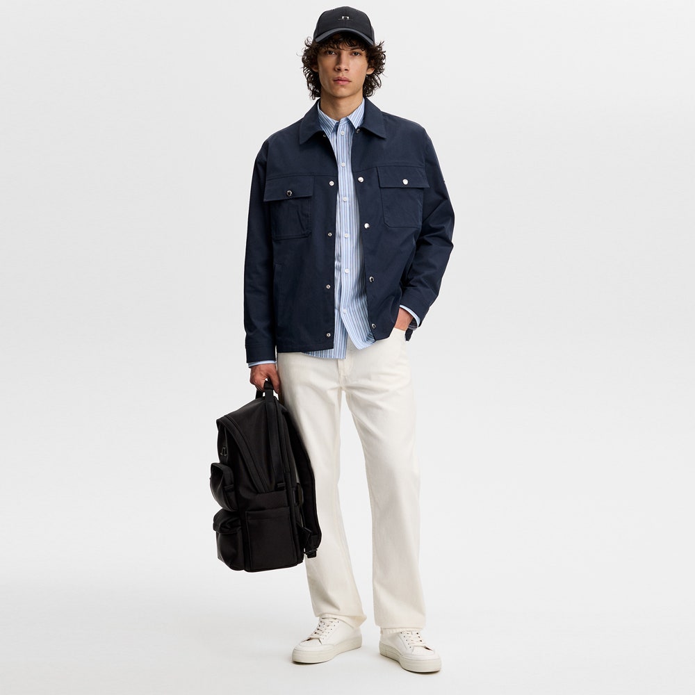 J.Lindeberg Golf Jacket - Shaley Overshirt - JL Navy SS26