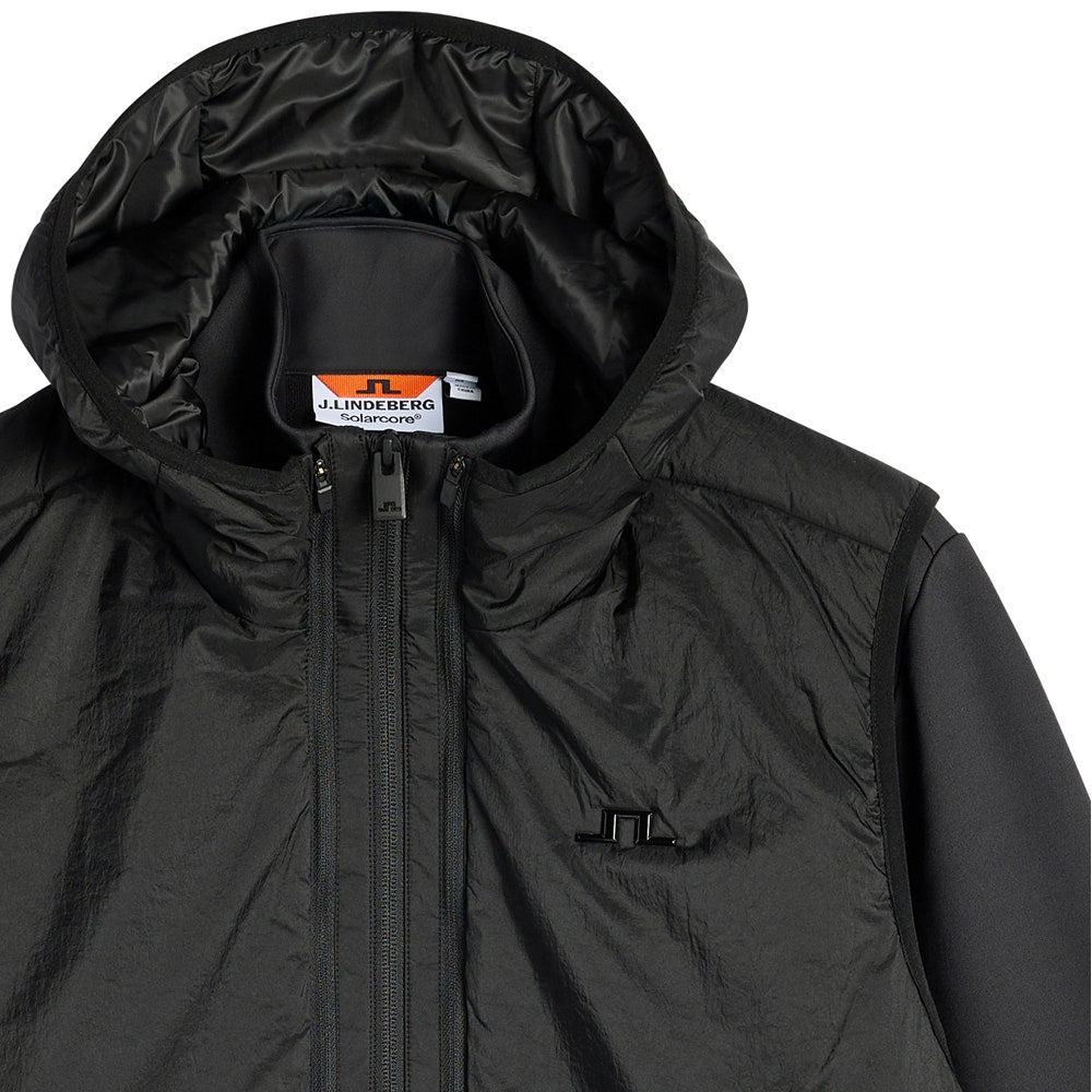 J.Lindeberg Golf Jacket - Solarcore Hybrid FZ - Black AW26