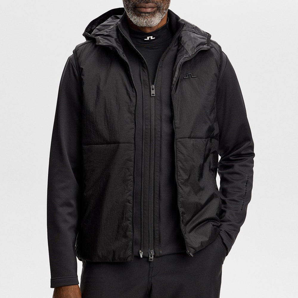 J.Lindeberg Golf Jacket - Solarcore Hybrid FZ - Black AW26