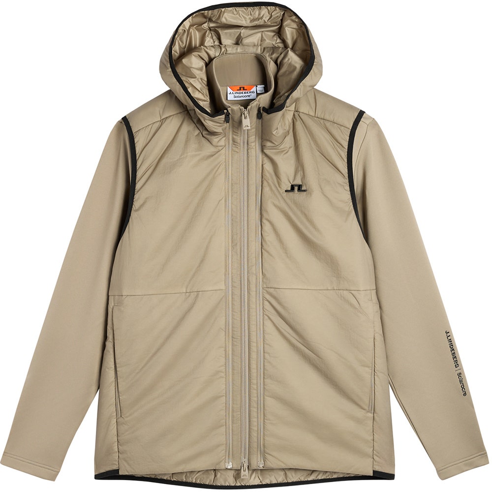 J.Lindeberg Golf Jacket - Solarcore Hybrid FZ - Brindle AW26