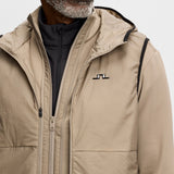 J.Lindeberg Golf Jacket - Solarcore Hybrid FZ - Brindle AW26