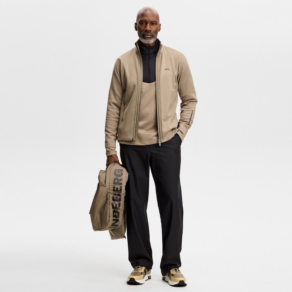 J.Lindeberg Golf Jacket - Solarcore Hybrid FZ - Brindle AW26
