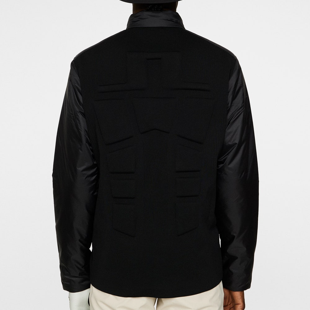 J.Lindeberg Golf Jacket - Solarcore Padded Hybrid - Black AW25