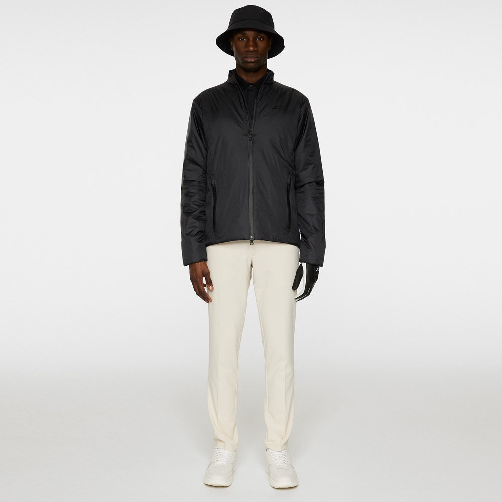 J.Lindeberg Golf Jacket - Solarcore Padded Hybrid - Black AW25