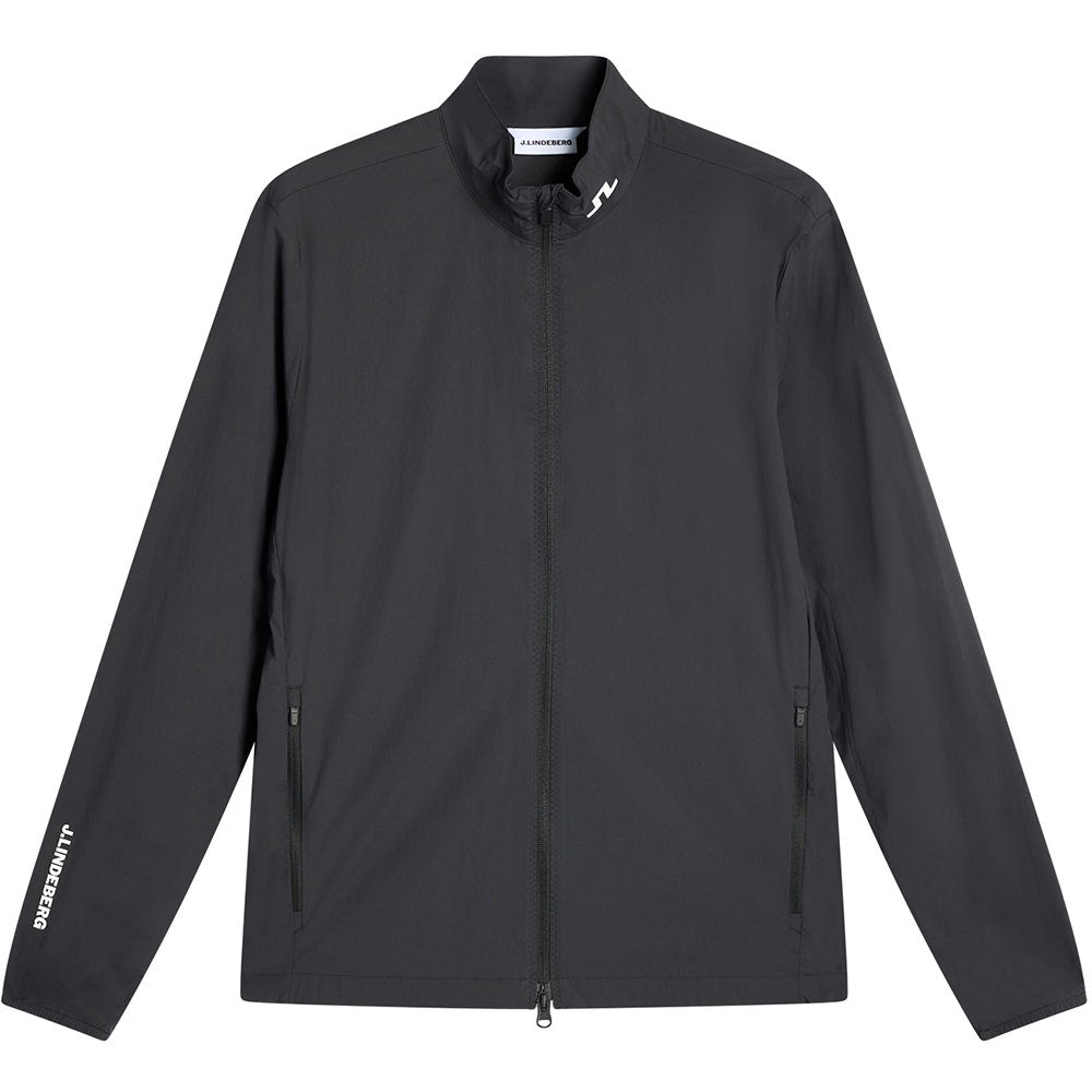 J.Lindeberg Golf Jacket - Tour Tech Packable FZ - Black AW26