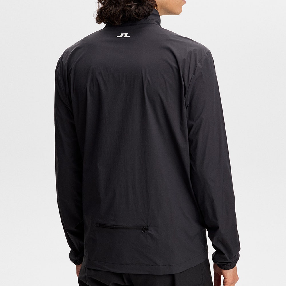 J.Lindeberg Golf Jacket - Tour Tech Packable FZ - Black AW26