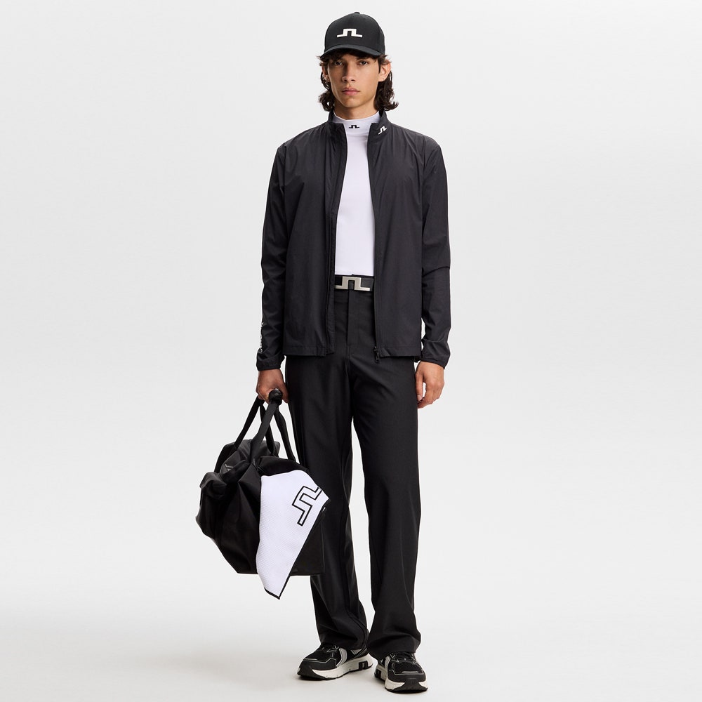 J.Lindeberg Golf Jacket - Tour Tech Packable FZ - Black AW26