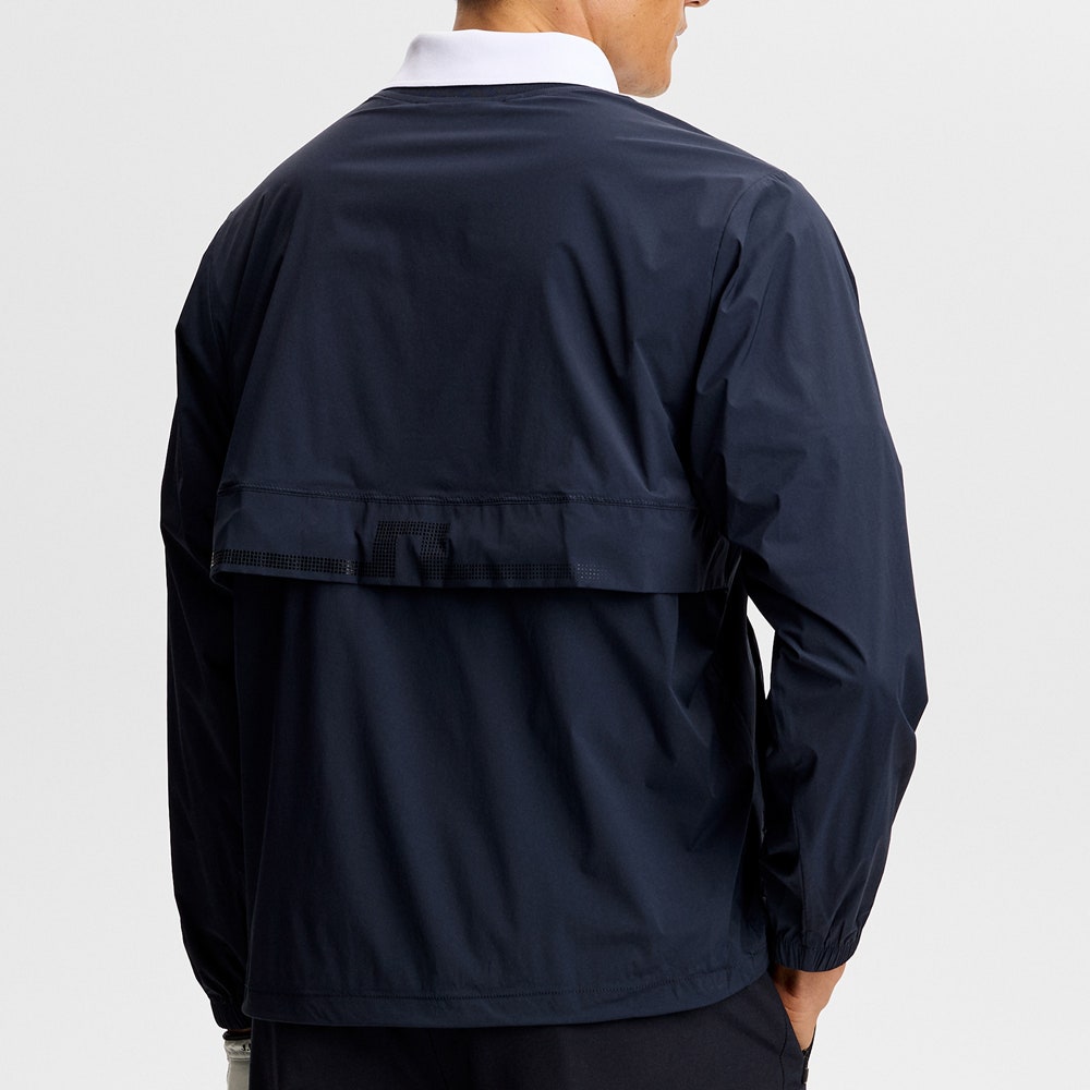 J.Lindeberg Golf Jacket - Ulf Crew Neck Windbreaker - JL Navy SS26