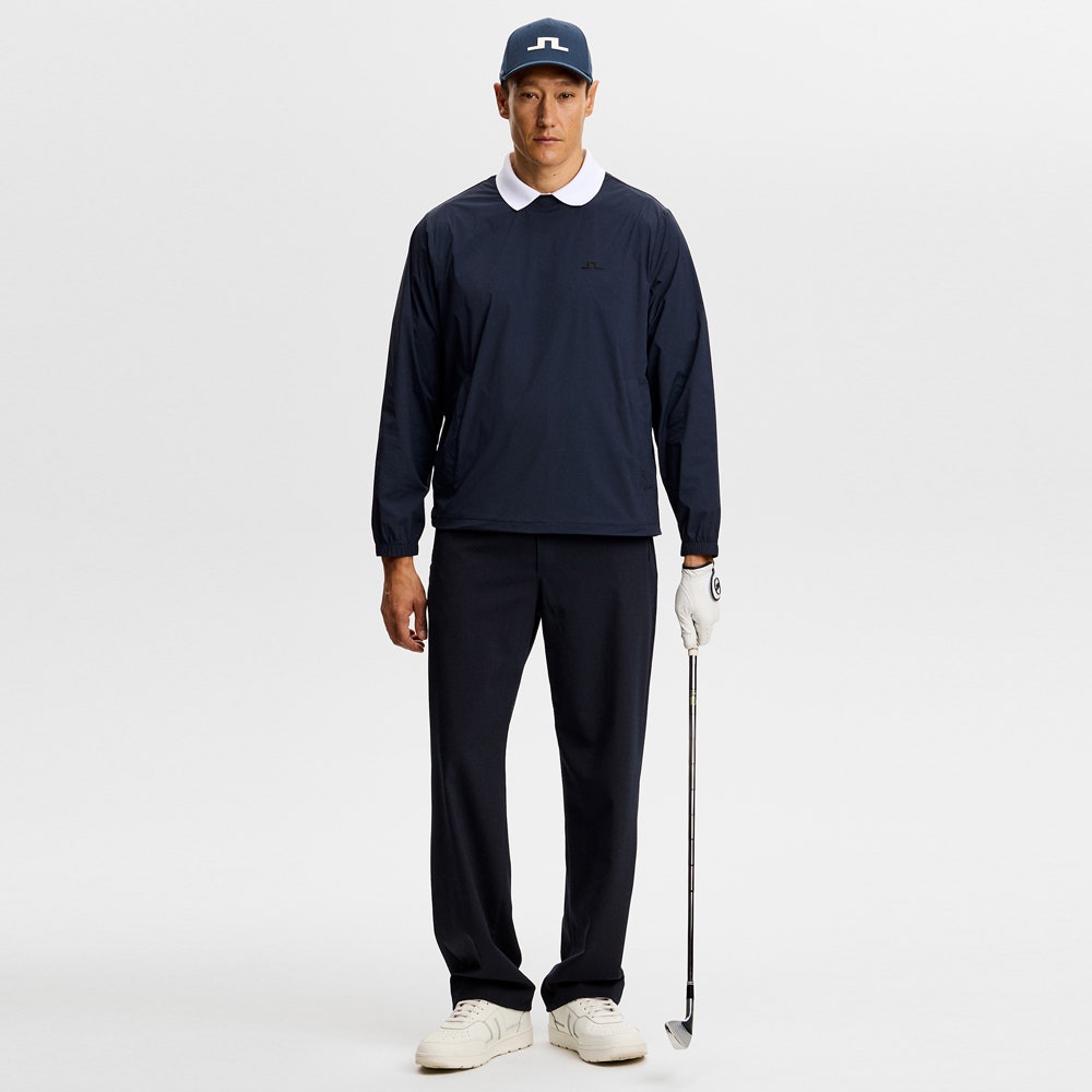 J.Lindeberg Golf Jacket - Ulf Crew Neck Windbreaker - JL Navy SS26