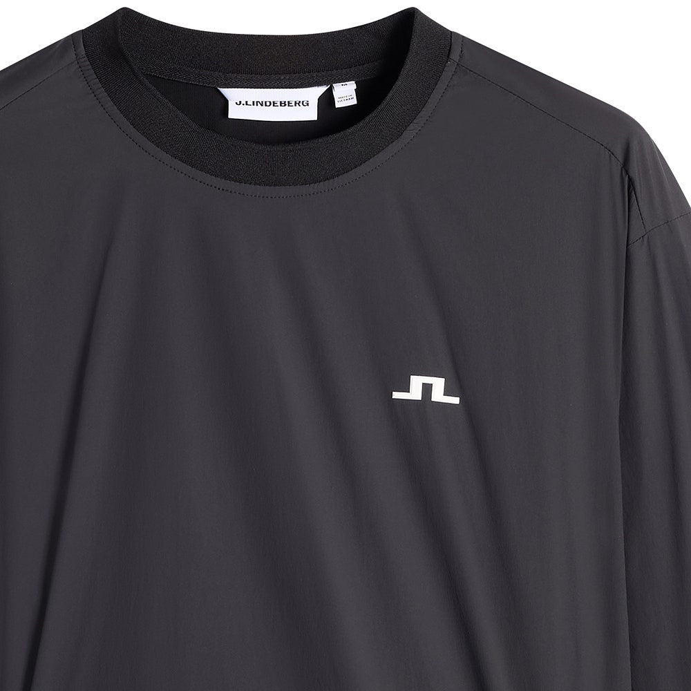 J.Lindeberg Golf Jacket - Waren Windbreaker Crew Neck - Black AW26