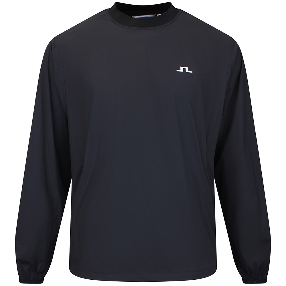 J.Lindeberg Golf Jacket - Waren Windbreaker Crew Neck - Black AW26