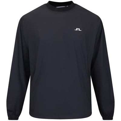J.Lindeberg Golf Jacket - Waren Windbreaker Crew Neck - Black AW26