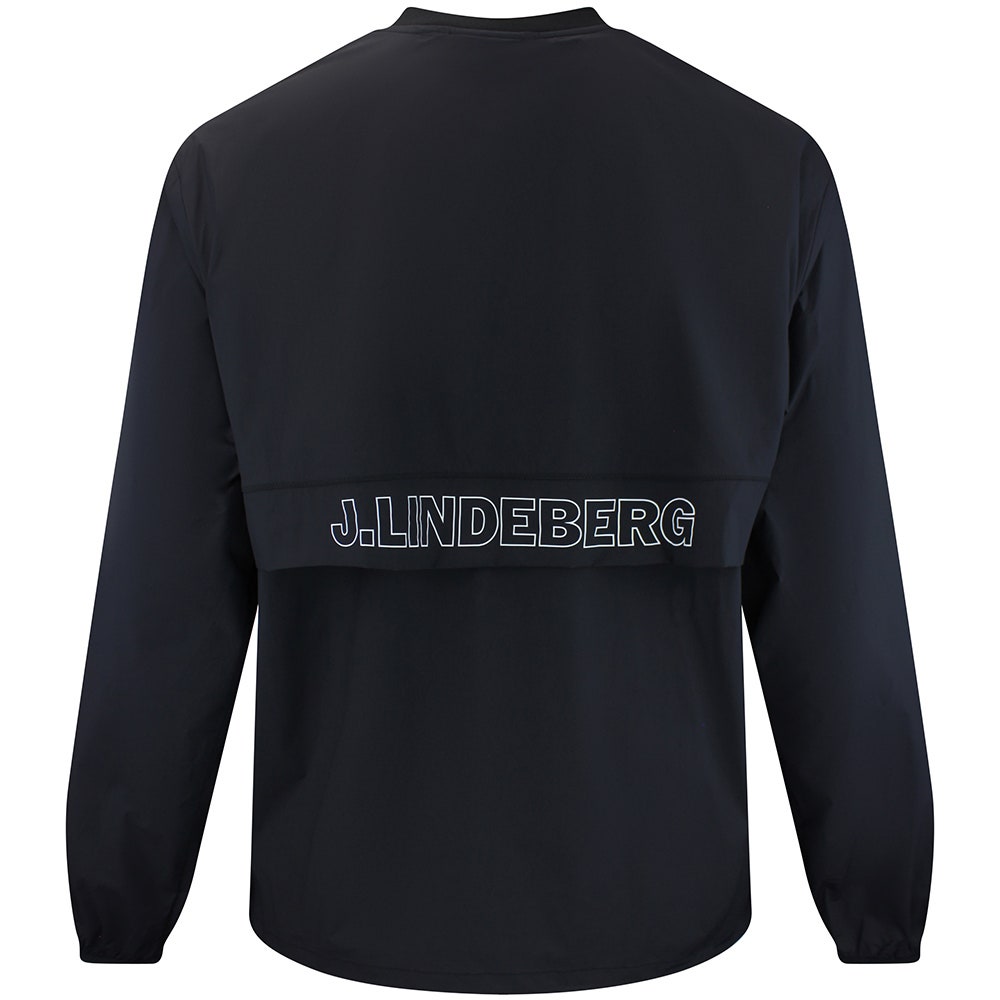 J.Lindeberg Golf Jacket - Waren Windbreaker Crew Neck - Black AW26