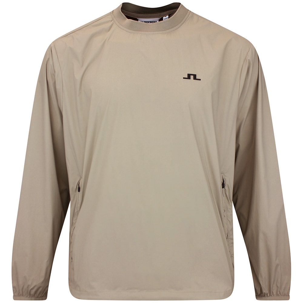 J.Lindeberg Golf Jacket - Waren Windbreaker Crew Neck - Brindle AW26
