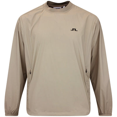 J.Lindeberg Golf Jacket - Waren Windbreaker Crew Neck - Brindle AW26