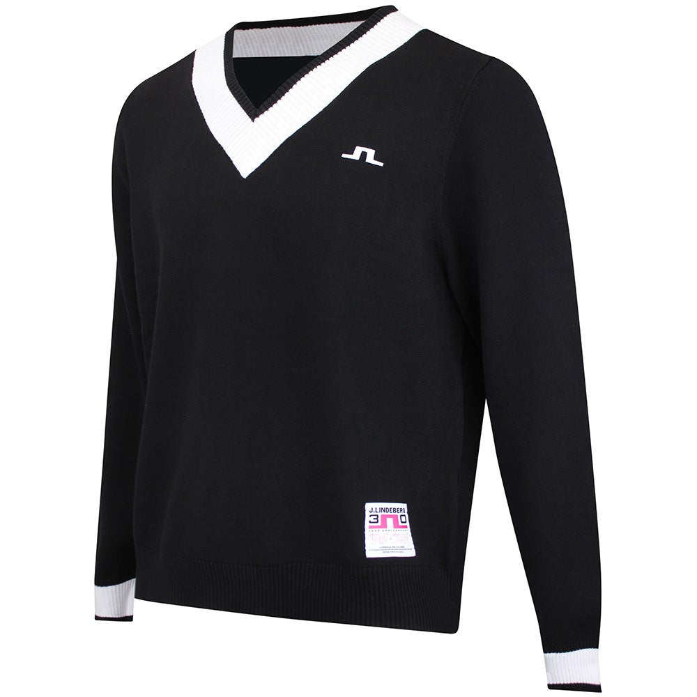 J.Lindeberg Golf Jumper - 30Y Nikolas Knit Sweater - Black SH26