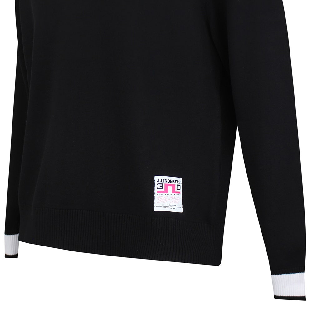 J.Lindeberg Golf Jumper - 30Y Nikolas Knit Sweater - Black SH26