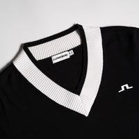 J.Lindeberg Golf Jumper - 30Y Nikolas Knit Sweater - Black SH26