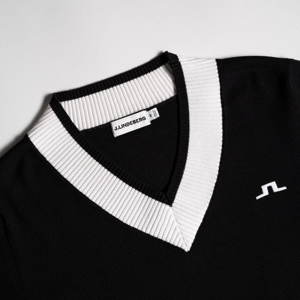 J.Lindeberg Golf Jumper - 30Y Nikolas Knit Sweater - Black SH26