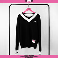 J.Lindeberg Golf Jumper - 30Y Nikolas Knit Sweater - Black SH26