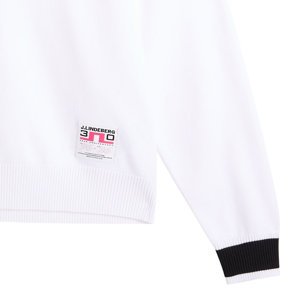 J.Lindeberg Golf Jumper - 30Y Nikolas Knit Sweater - White SH26