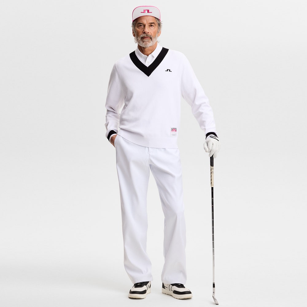 J.Lindeberg Golf Jumper - 30Y Nikolas Knit Sweater - White SH26