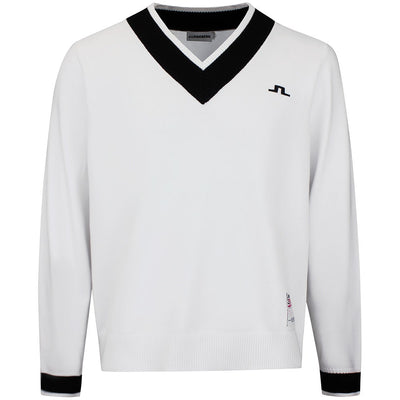 J.Lindeberg Golf Jumper - 30Y Nikolas Knit Sweater - White SH26