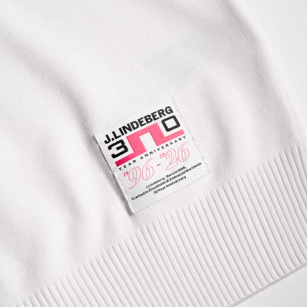 J.Lindeberg Golf Jumper - 30Y Nikolas Knit Sweater - White SH26