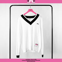 J.Lindeberg Golf Jumper - 30Y Nikolas Knit Sweater - White SH26