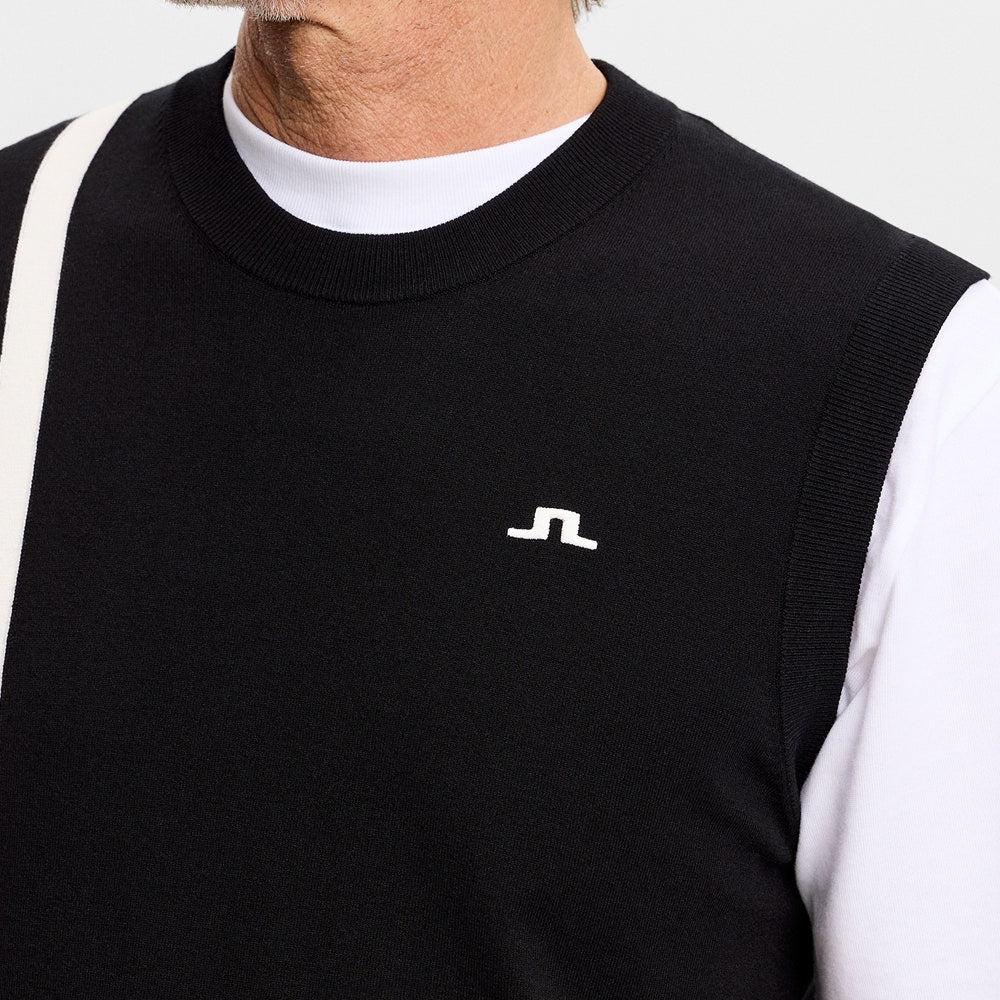 J.Lindeberg Golf Jumper - 30Y Wallis Knit Vest - Black SH26