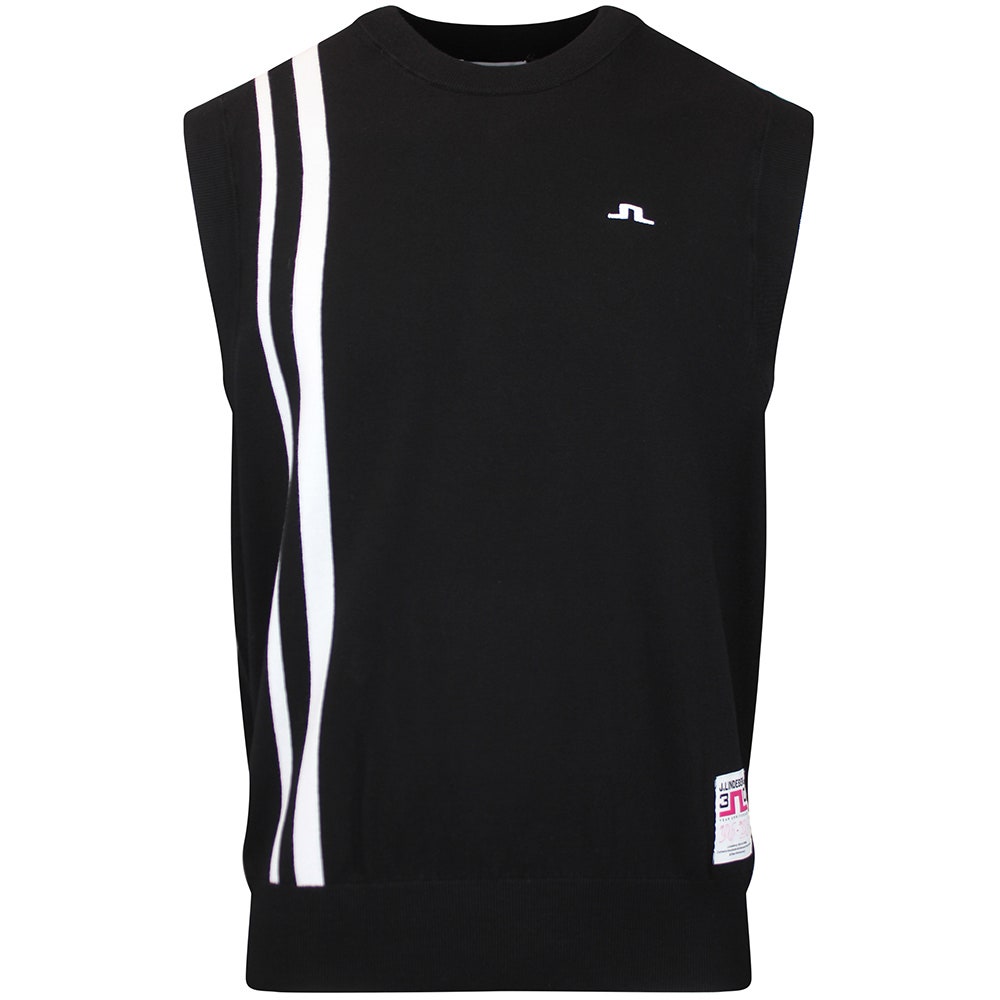 J.Lindeberg Golf Jumper - 30Y Wallis Knit Vest - Black SH26