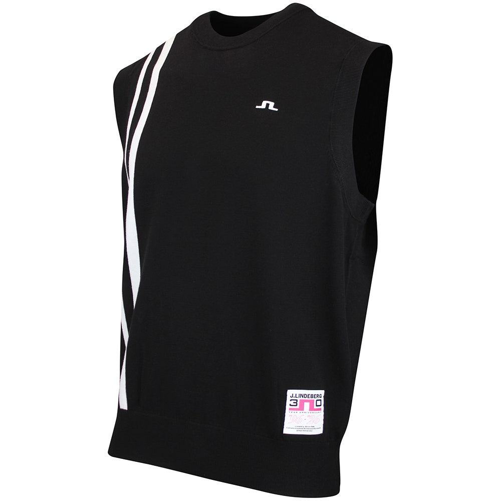 J.Lindeberg Golf Jumper - 30Y Wallis Knit Vest - Black SH26