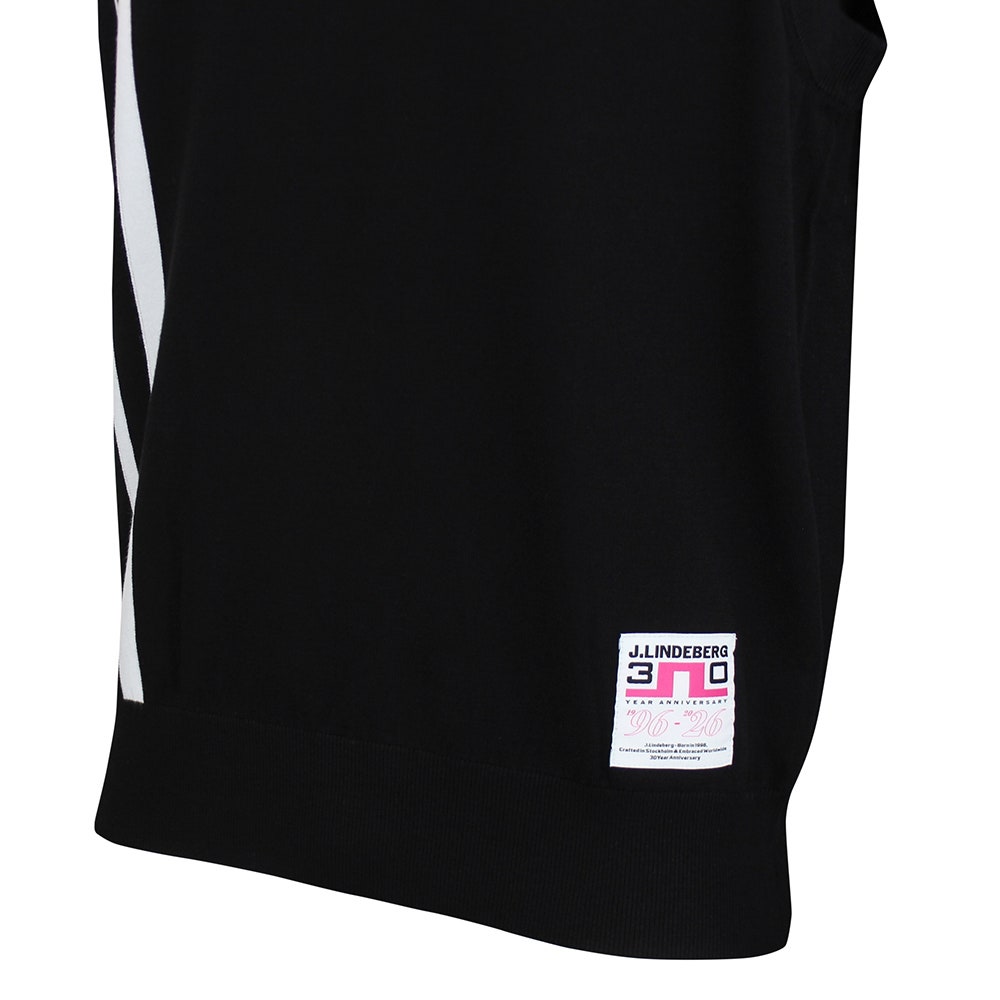 J.Lindeberg Golf Jumper - 30Y Wallis Knit Vest - Black SH26