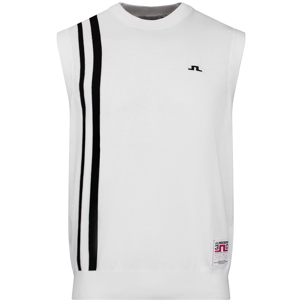J.Lindeberg Golf Jumper - 30Y Wallis Knit Vest - White SH26