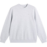 J.Lindeberg Golf Jumper - Alpha Crew Neck - Light Grey Melange AW26