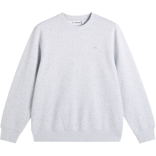 J.Lindeberg Golf Jumper - Alpha Crew Neck - Light Grey Melange AW26