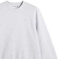 J.Lindeberg Golf Jumper - Alpha Crew Neck - Light Grey Melange AW26