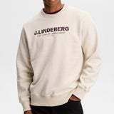 J.Lindeberg Golf Jumper - Alpha Graphic Crew Neck - Moonbeam AW26