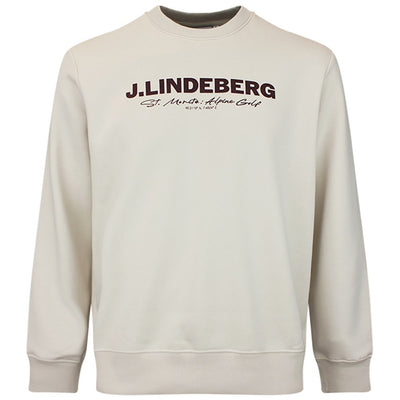 J.Lindeberg Golf Jumper - Alpha Graphic Crew Neck - Moonbeam AW26