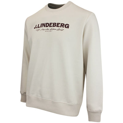 J.Lindeberg Golf Jumper - Alpha Graphic Crew Neck - Moonbeam AW26