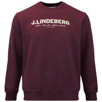 J.Lindeberg Golf Jumper - Alpha Graphic Crew Neck - Winetasting AW26